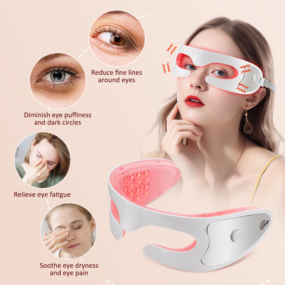 Eye Massager LED Light Therapy Massage Vibration Eye Massage Instrument With 3 Modes Relieves Fatigue Reduce Eye Dark Circles