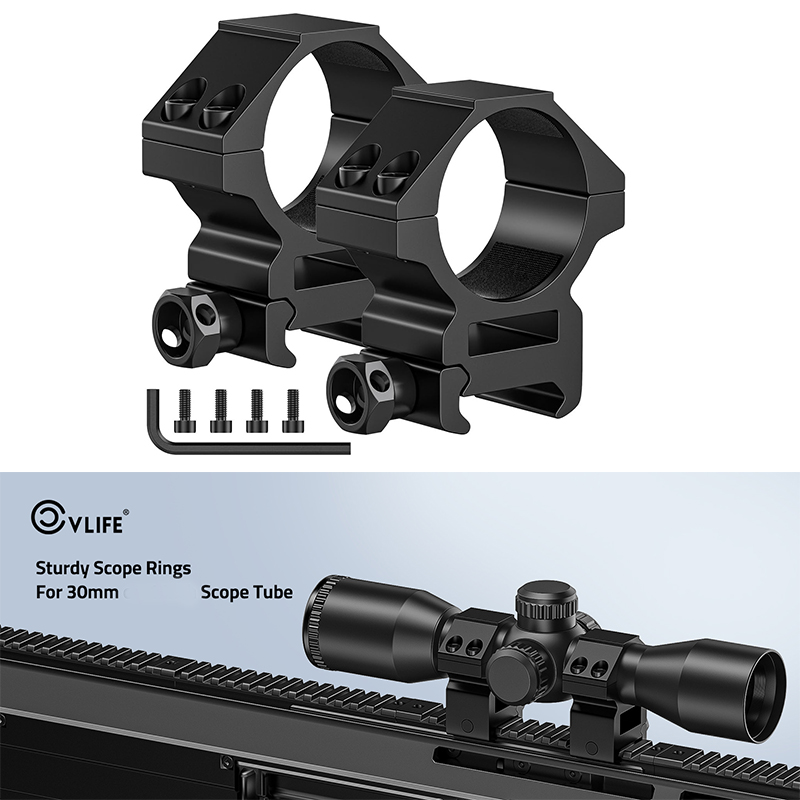 CVLIFE Scope Rings Mount for 30mm Diameter Scope Tube with 1.14 inch or 1.37 inch Height Compatible with 20mm Picatinny Rails