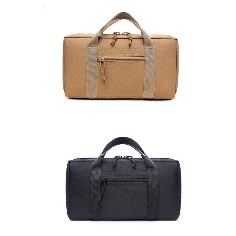 Tactical Gun Bag Case Pistol Carry Bag Hunting Handgun Holster Durable Padded Pistol Carrier Shooting Accessories Fishing Kit Ba