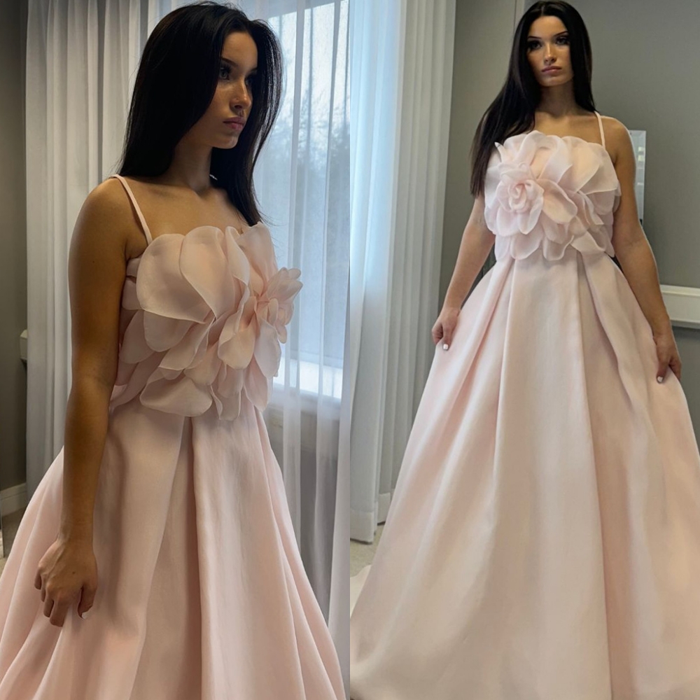 Customized White Wedding Dress Simple A-Line Court Train Robe de mariée Elegant Party Dresses Woman Strapless Spaghetti Straps