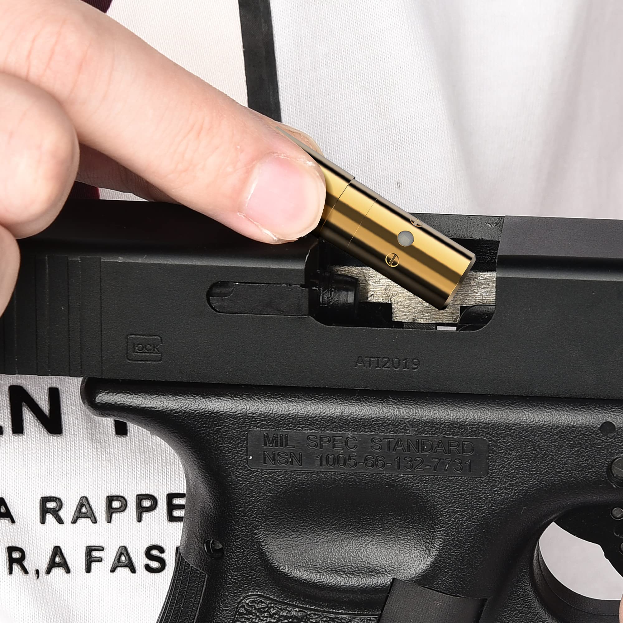 MidTen bore Sighting Laser Bore Sight Red Dot Boresighter with Batteries For 223 5.56mm 9mm FIT Pistol Rifle Shotgun