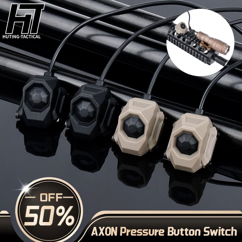 Tactical AXON Pressure Switch Button 2.5mm/3.5mm/Crane Laser Plug and SF Flashlight Plug For PEQ Surefir Airsoft Weapon Light