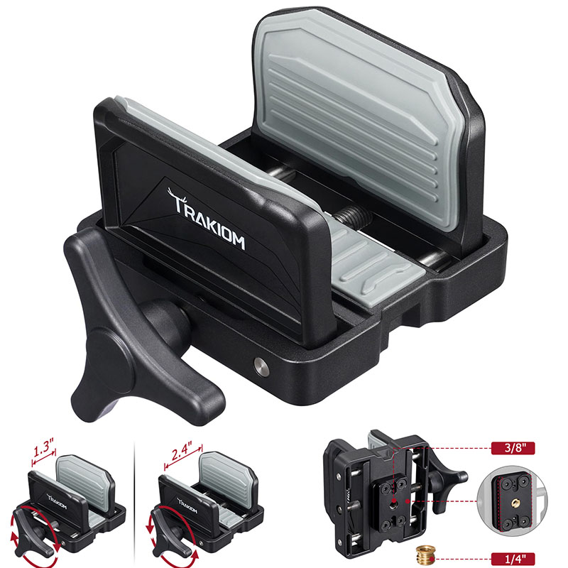 Shooting Rest Head Universal Clamp Head Lightweight Construction for Shooting Stick Monopod Stand Hunting Practice and Outdoors