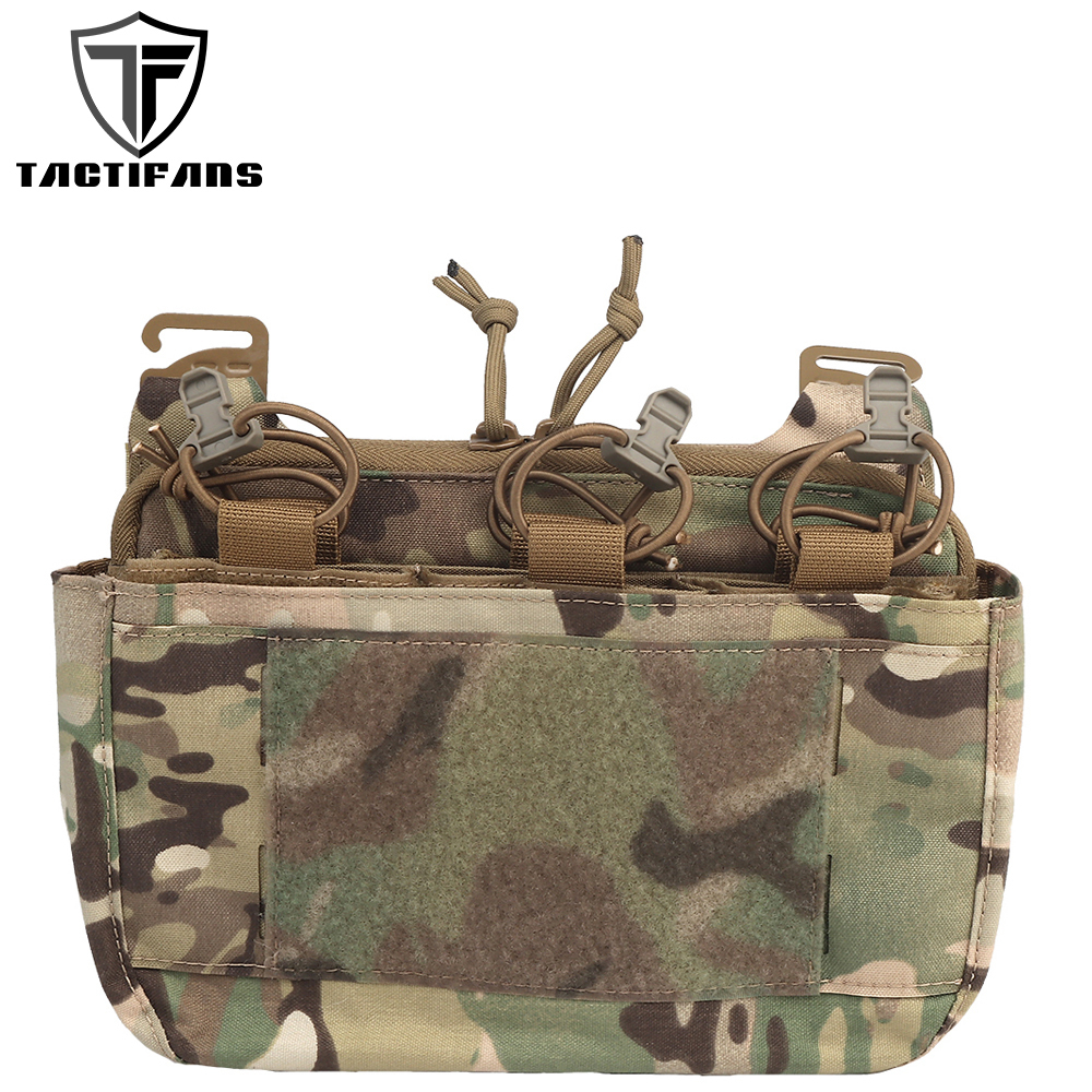 DOPE Front Flap Dump Fanny Pack Triple Magazine Kangroo Pouch Insert For Plate Carrier Chest Rig Tactical Vest G-hook Hunting