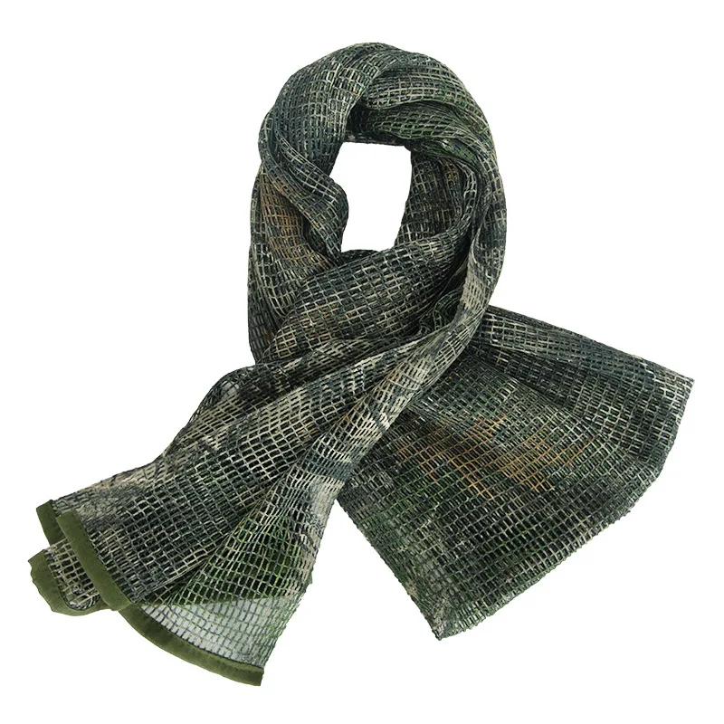 Outdoor Camouflage Breathable Scarf Oversized Mesh Camouflage Scarf Multi-directional Breathable Camping Riding Essentials