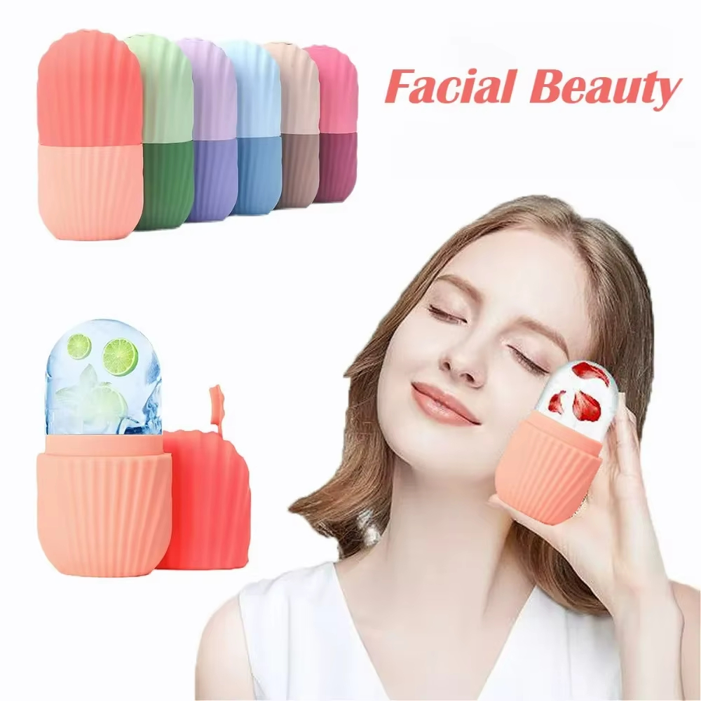 Ice Face Roller Silicone Face Lifting Contouring Tools Ice Cube Trays Ice Globe Balls Eye Facial Massager Beauty Skin Care Tools