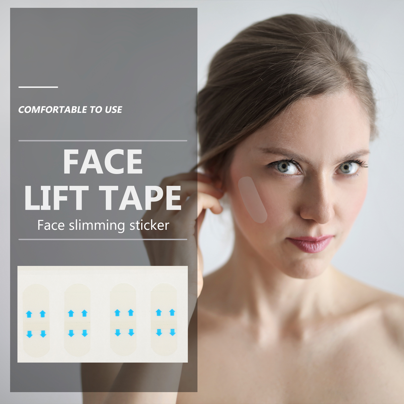 80Pcs Stickers Portable Invisible Tapes for Facial Lifting Breathing Chin Tighten Patch Tool Accessory Pack