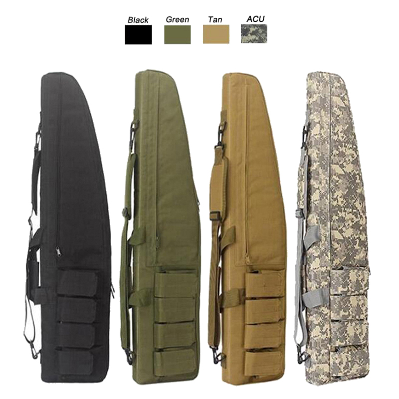 98cm / 118cm Shooting Hunting Bag Sniper Rifle Gun Case Tactical Gun Bag Outdoor Paintball Airsoft Bag Heavy Gun Carry Bag