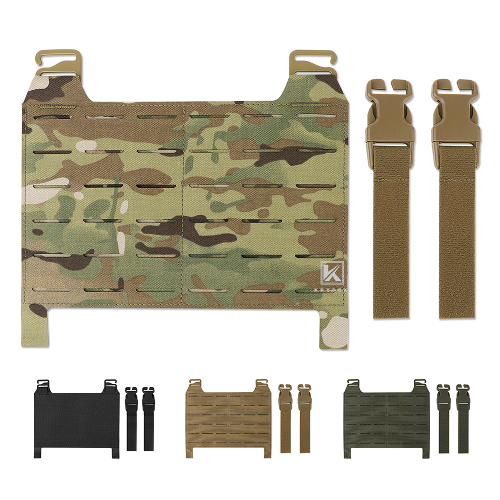 KRYDEX Tactical MOLLE Front Panel Detachable Flap Adapt G Hook Buckle For Hunting Vest Plate Carrier Chest Rig Accessories
