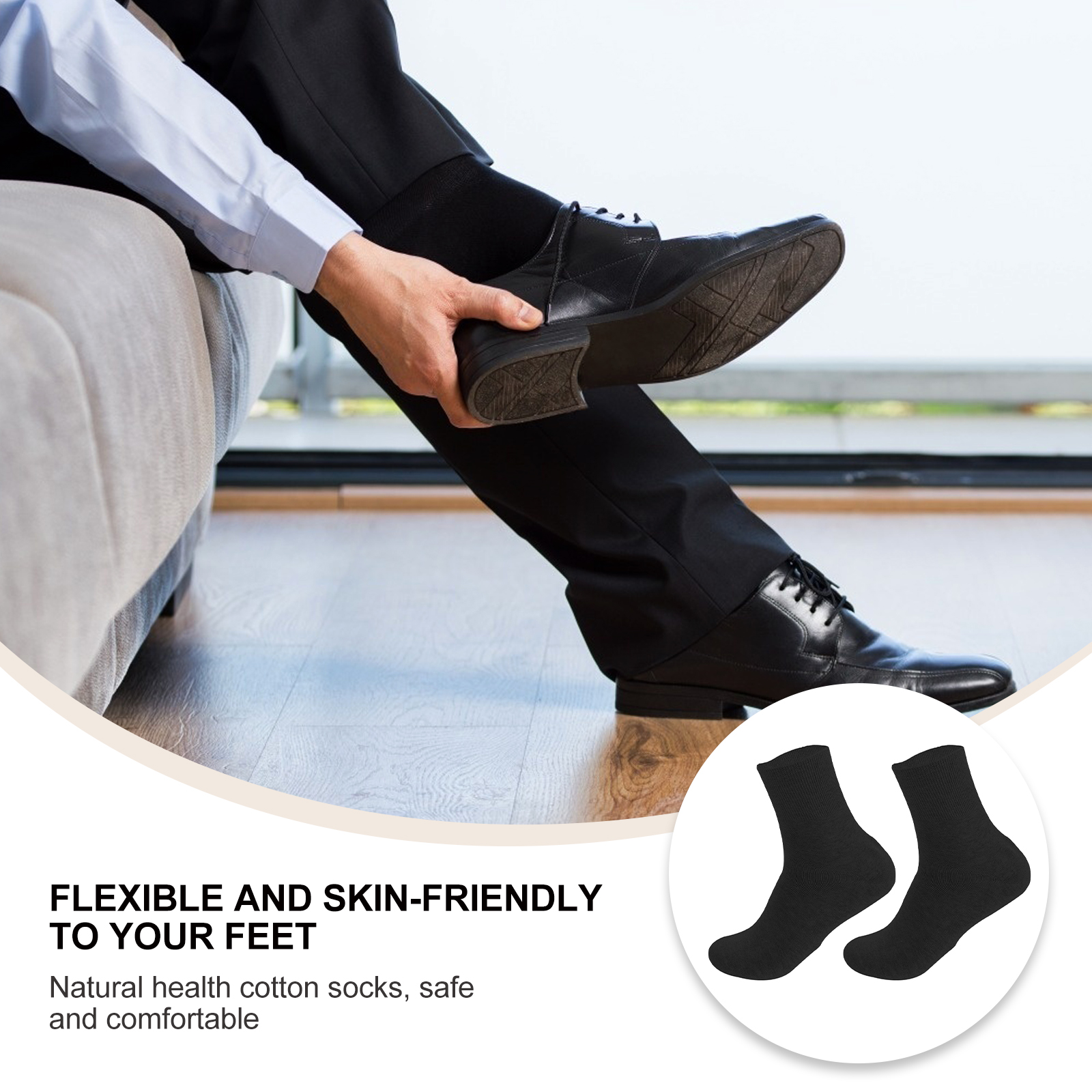 2pcs Anti-crack Moisturizing Socks Men Classic Cotton Feet Care Dry Cracked Healing Softener Deep Repair Comfortable