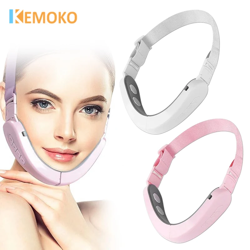 EMS V-Face Slimming Vibration Massager LED Photon Therapy Facial Lifting Care Double Chin V Line Lift Belt Cellulite Jaw Device