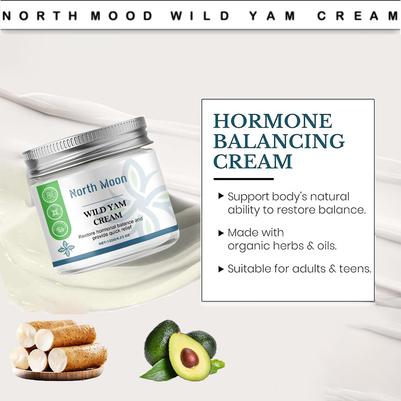 Wild Yam Cream Organic Hormone Balancing Cream for Women - PMS & Menopause Relief - Support for All Skin Types