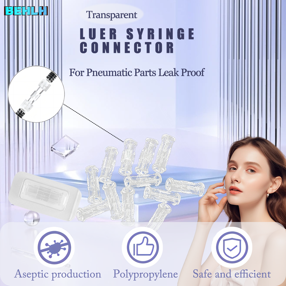 Luer Thread Connector Pp Material Transparent Syringe Double-Way Connector Easy And Durable Use In Sterile Environment Drug Guid