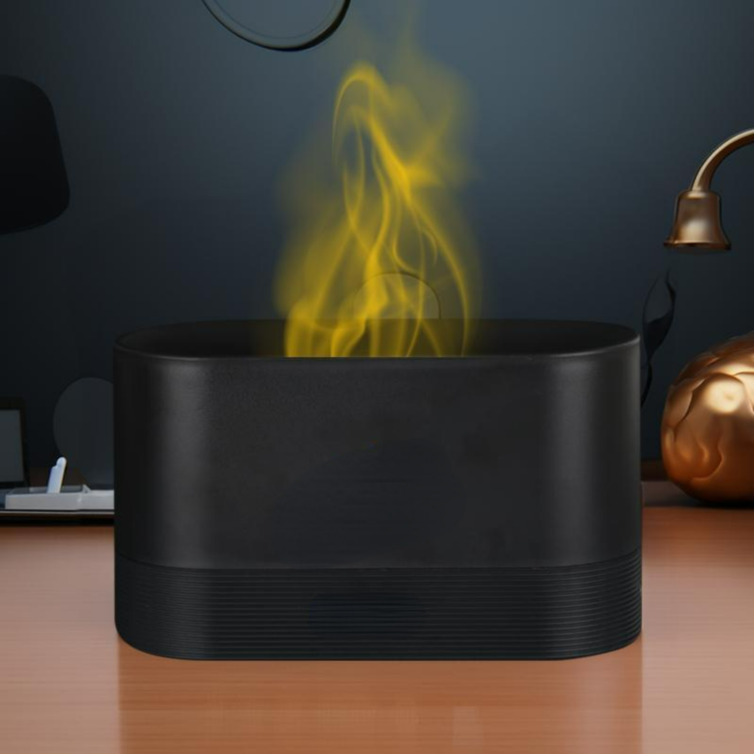 Portable USB-Powered Humidifier with 7 Soothing Color Changing Night Light, Essential Oil Diffuser for Home and Office Decor, In