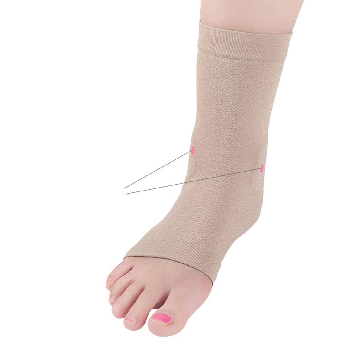 2 Pairs Heel Socks Cracked Heels Moisturizing Dry Skin SEBS Material Comfortable Open Toe Breathable Foot Care Tool Heel Sleeve