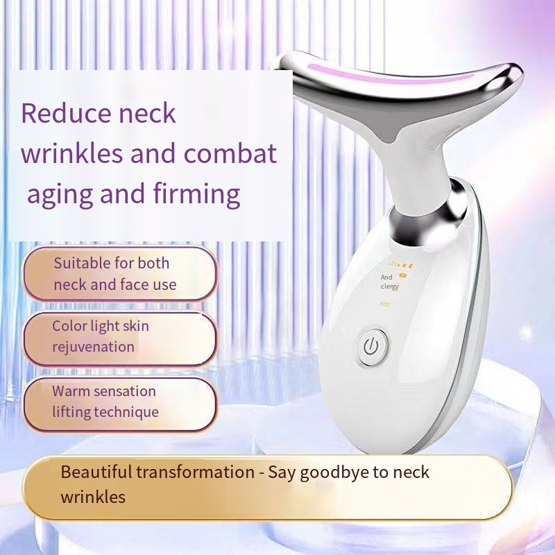 Red Led Therapy Anti Age Face Care 7 Led Colors Skin Firm Wrinkle Remover Facial Neck lifting Massager