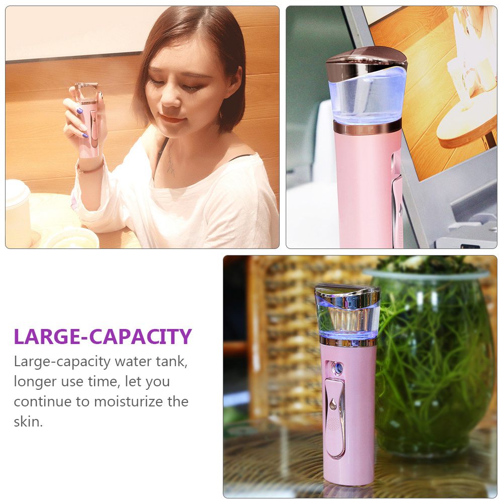 Portable Hydrating Instrument Nano Facial Mister 1200mAh USB Rechargeable Mist Sprayer Large Capacity Skin Moisturizer for Face