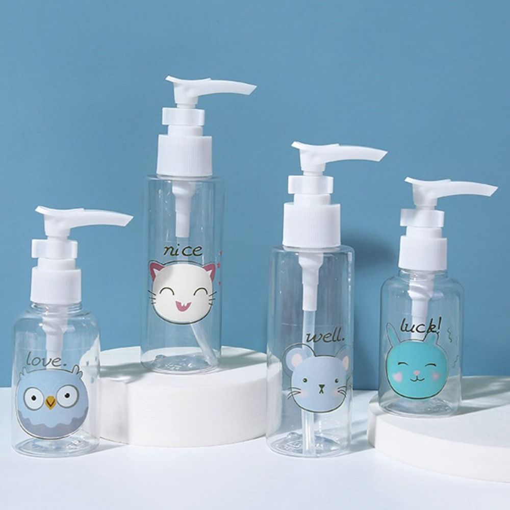 Mini Cartoon Spray Bottle Cute Refillable Cosmetic Container Press Pump Bottle Transparent Liquid Sprayer Bottle Sub-bottle