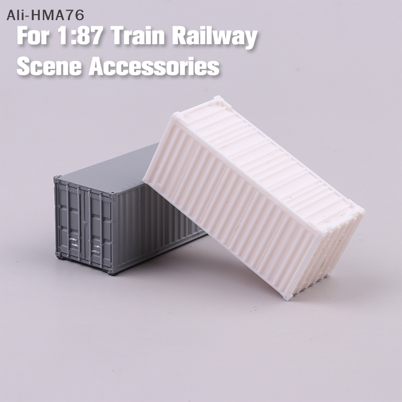 HMA76-1:87 Scale Container Model 20 Feet Freight Car For Train Railway Scene Layout Diorama Accessories