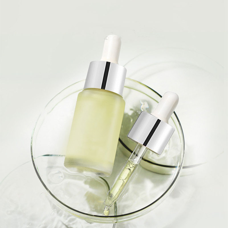 Custom Round Dropper Glass Packing With Dropper Screen Printing Glass Essential Oil Bottle Customize Frosted Cosmetic Bottle