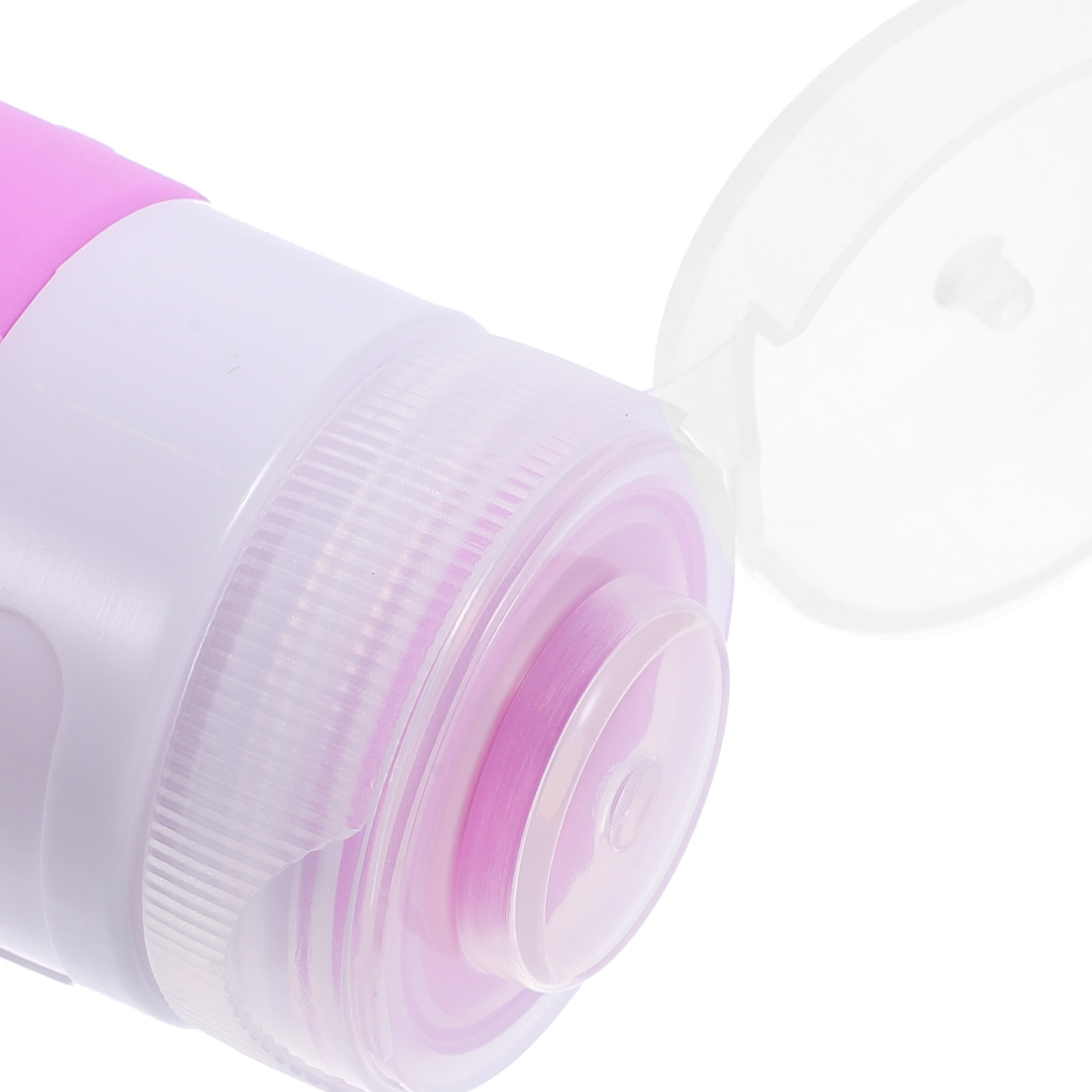 4Pcs Travel Toiletry Bottles Portable Refillable Containers for Shampoo Lotion Leak Proof Reusable Silicone Dispenser Set White