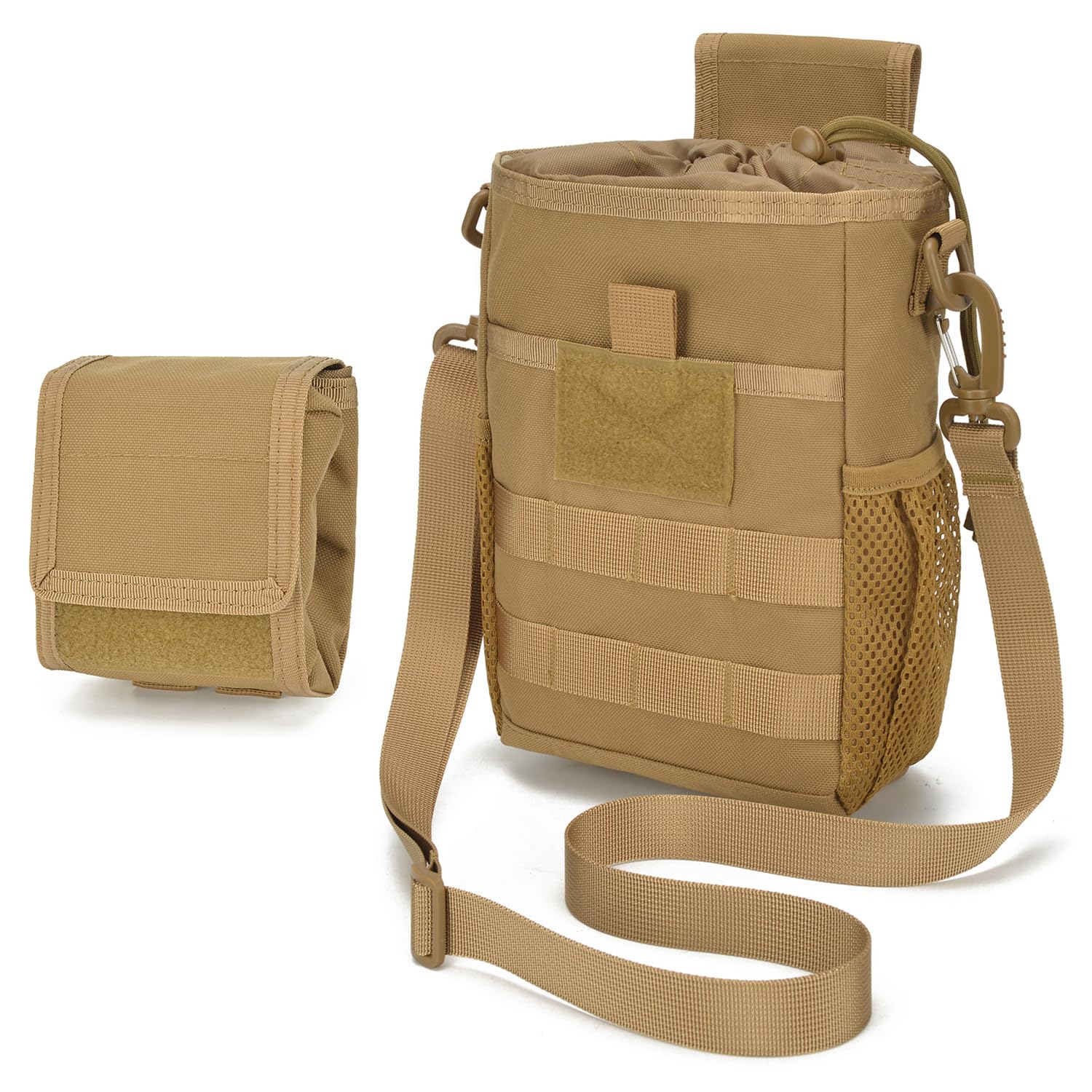 Molle Trash Bag Roll Up Drawstring Magazine Trash Pouch BUtility Belt Folding Ammo Pack For Hunting, Airsoft Paintball, Etc