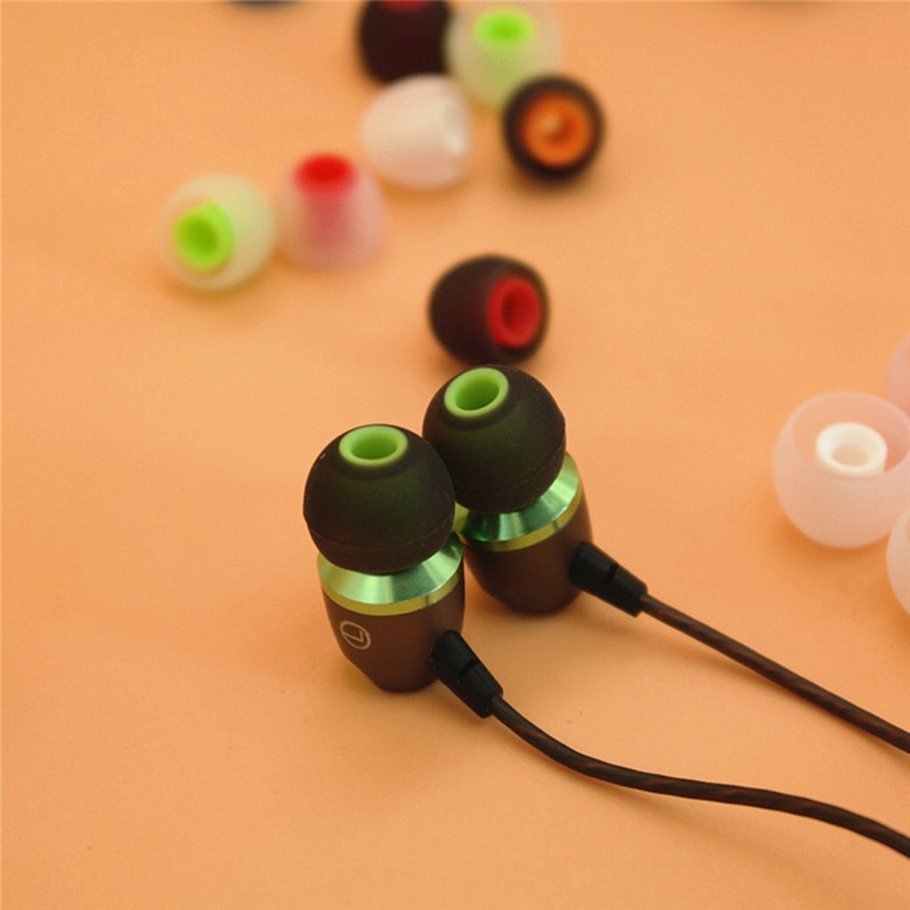 5 Pair Earbud Tips Replacement Caps Silicone Earpads Multicolor Noise Isolating