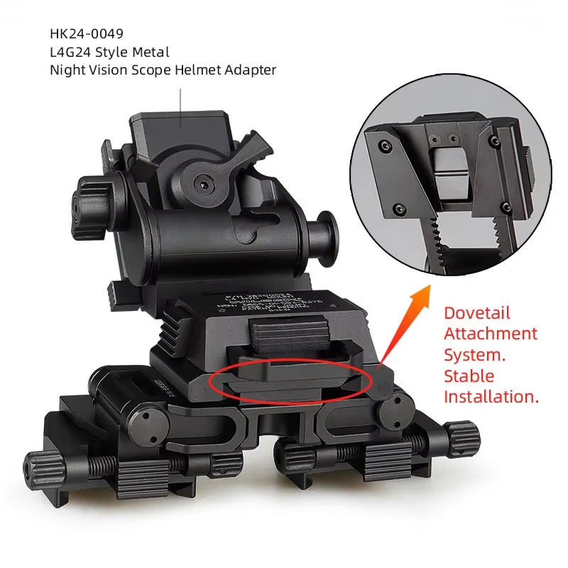 PVS-D G24 Dovetail Metal Bridging Bracket for PVS-14 Night Vision Binoculars Quick Disassembly NVG Helmet Mount Accessory