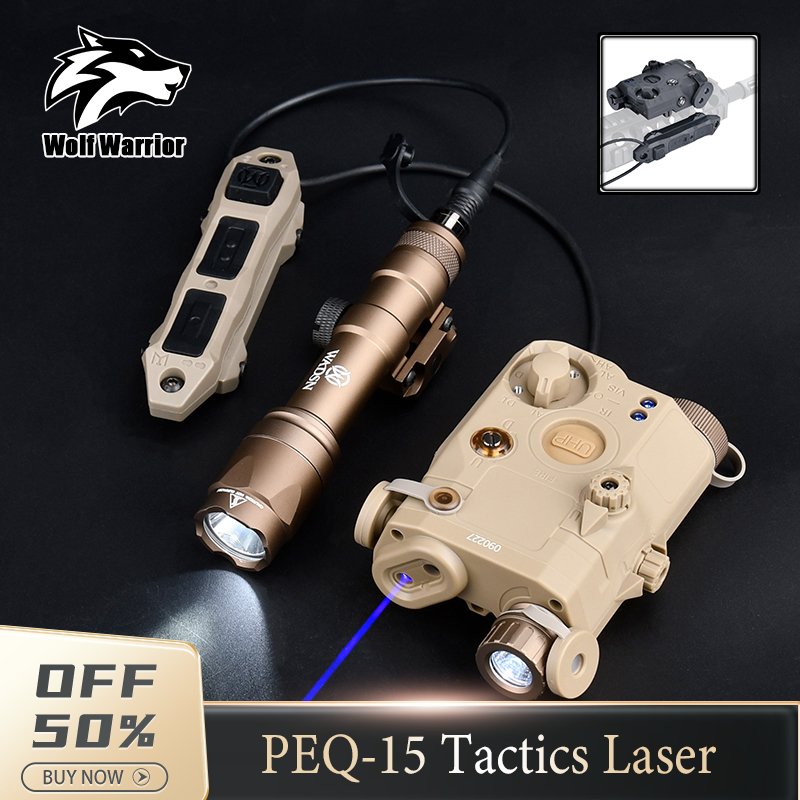 Tactic PEQ-15 Red Green Blue Laser M600C Flashlight Indicator Weapon Hunting Scout Strobe Sight Fit 20mm Rail ﻿