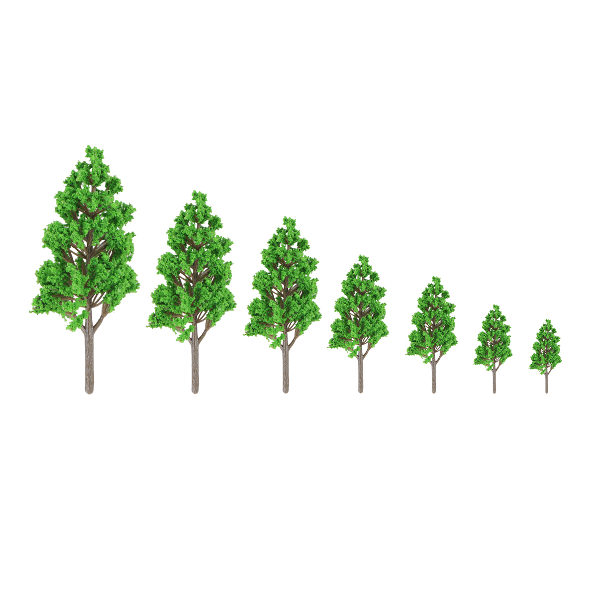 7 Pcs Decorate Plastic Poplar Tree Plant Hand Miniature Garden Accessories Landscape Model