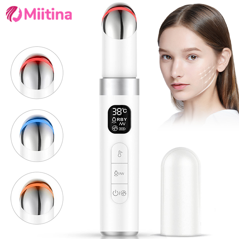 Electric Eye Massager EMS Eye Care Wrinkles Remove Dark Circles Eye Bags Vibration Hot Massage Relax Eyes Massage Instrument