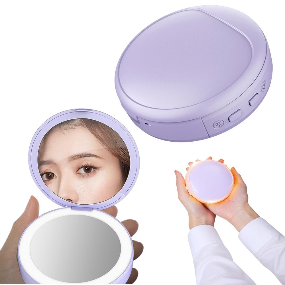 Mobile Energy 4-in-1 LED Makeup Mirror 2 Color Light 3x Magnifier Lighted Vanity Mirror Large Capacity Battery Multifunctional