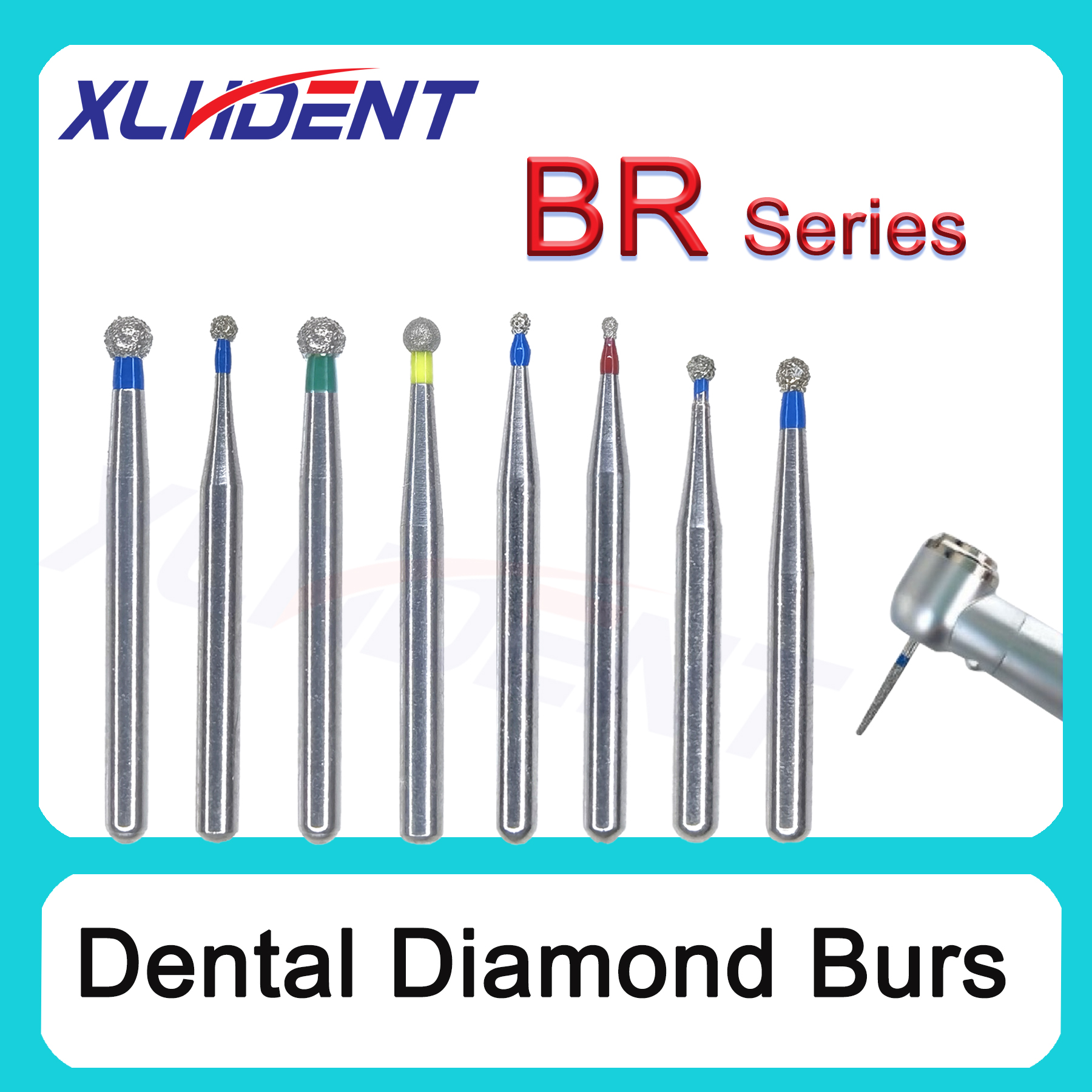 Dental Diamond Burs FG 1.6mm For High Speed Handpiece Diamond Drills Dentistry Materials Dental Products 10pcs/pack