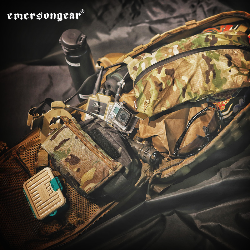 Emersongear Tactical EDC Storage Bags Tool Zippered Pouch Airsoft DWR Outdoor Hunting Hiking Pouch Carrier Holder EM9050