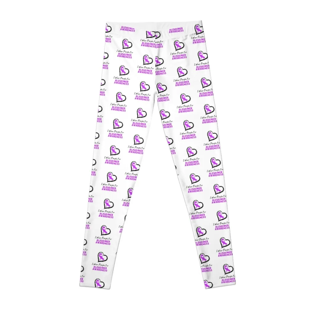I Wear Purple For Alzheimer Awareness Leggings flared sporty woman gym Sportswear woman gym Leginsy push up Womens Leggings