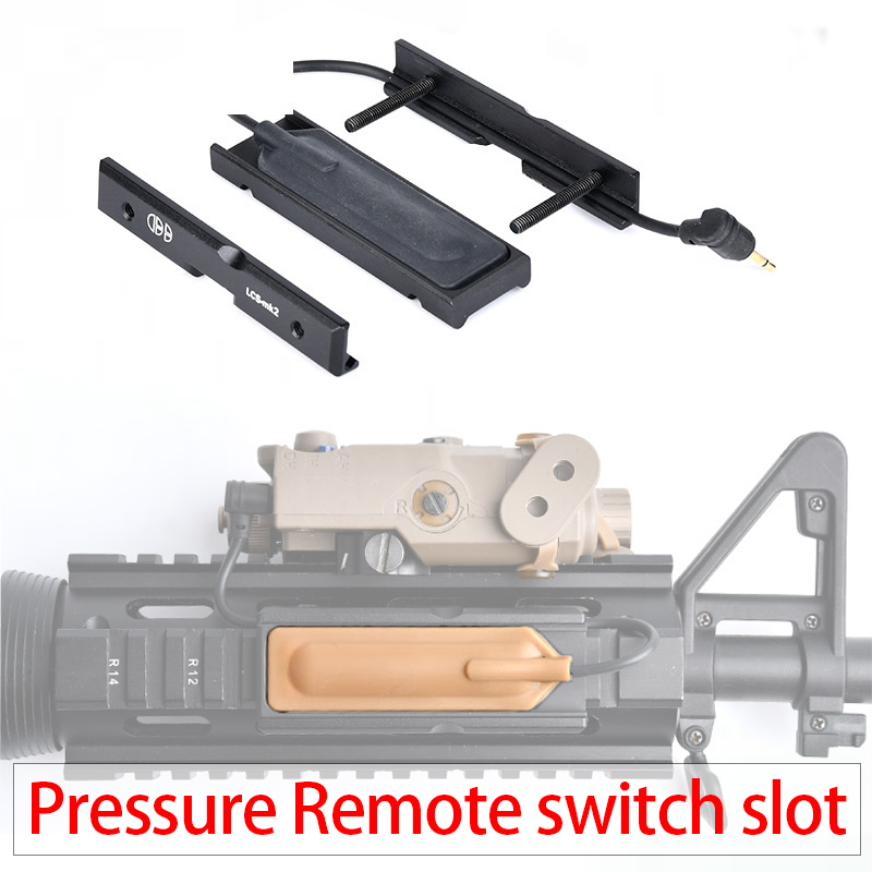 Tactical Flashlight/Laser Pressure Remote Switch Slot Mount Picatinny Rail Adapter Tail Switch Fixed Airsoft Hunting Accessory