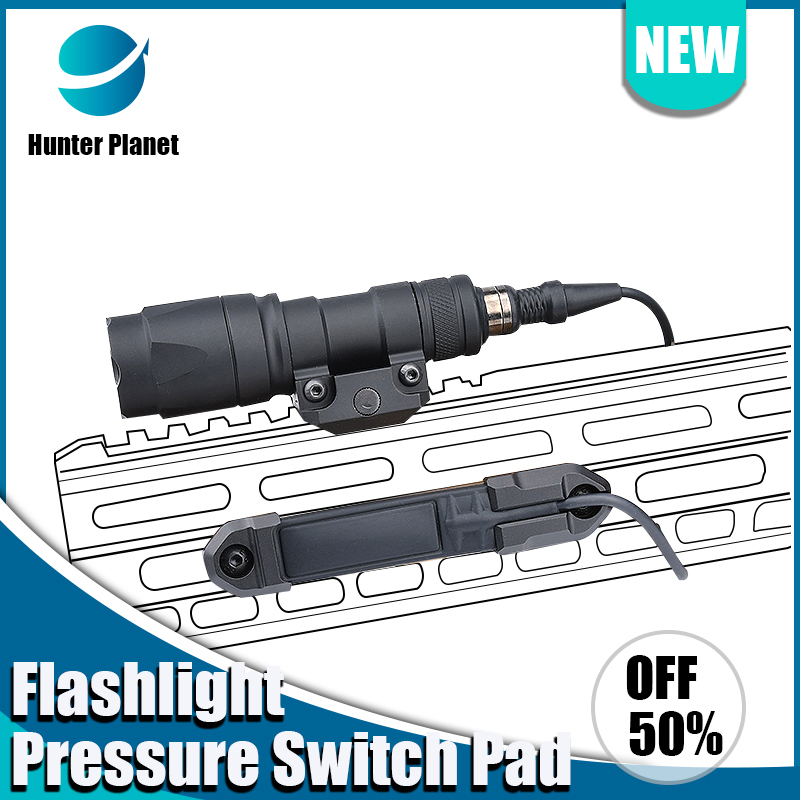 Tactical Scout Flashlight Remote pressure pad Switch metal button bracket Used for M-lok Keymod Rail mounting plate accessories