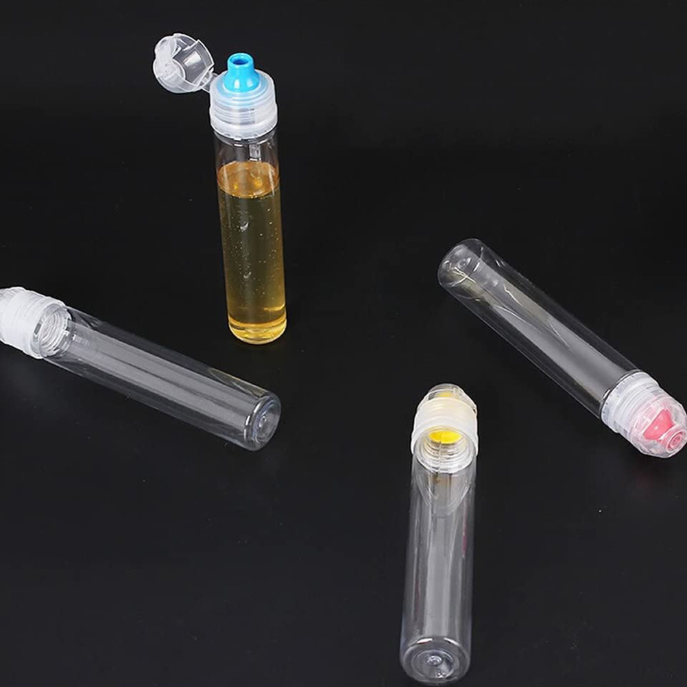 8pcs Condiment Squeeze Bottles Portable Travel Small Plastic Sauce Dispenser Ketchup Mustard Salad Dressing Container for Home