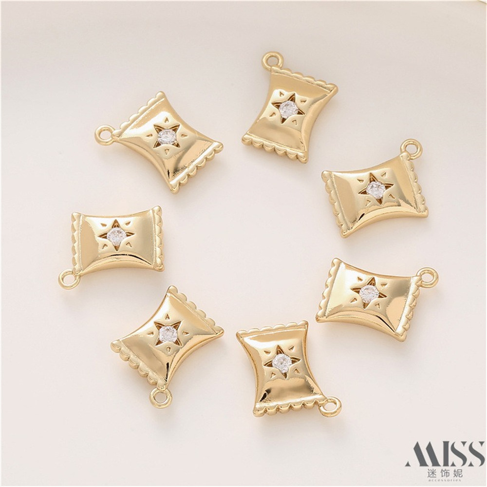 14K Gold Bag, Color-preserving Zircon Bag, Candy DIY Handmade Accessories, Bracelets, Necklaces, Jewelry, Pendants