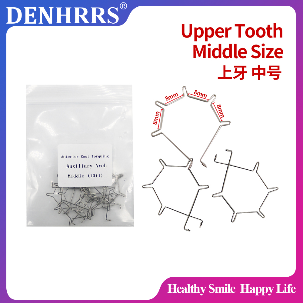 10Pcs/Pack Dental Orthodontic Five Curved Torque Spring Auxiliary Arch Wire Small Middle Big Normal