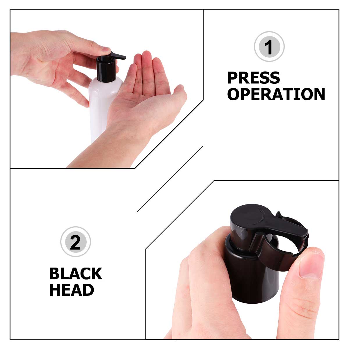 10pcs Pump Bottles Reusable Plastic Containers for Travel Dispenser Bottle Plastic Lotion Dispenser Head Easy Squeeze Storage