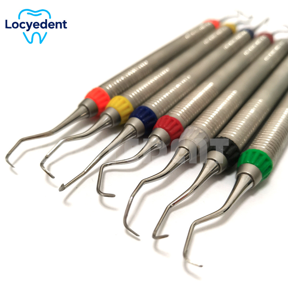 7Pcs Dental Instrument Composite Resin Filling Spatula Filler Dresser Shaper Thick Handle Aesthetic Restoration Kit Dental Tools