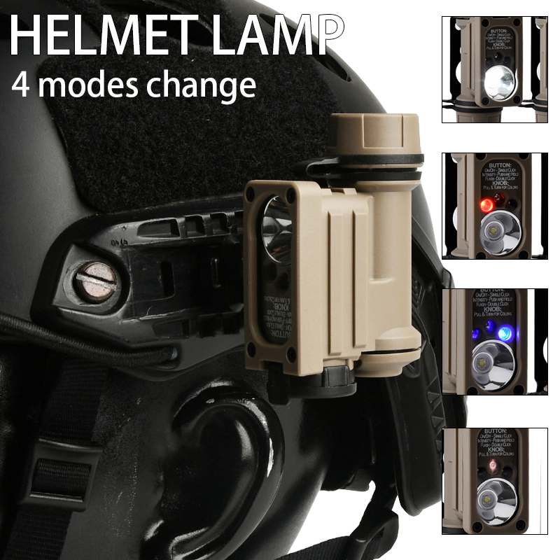 FMA Tactical Compact II IR LED Headlamp Portable Outdoor Signal Light / Helmet Rail Shroud Mount