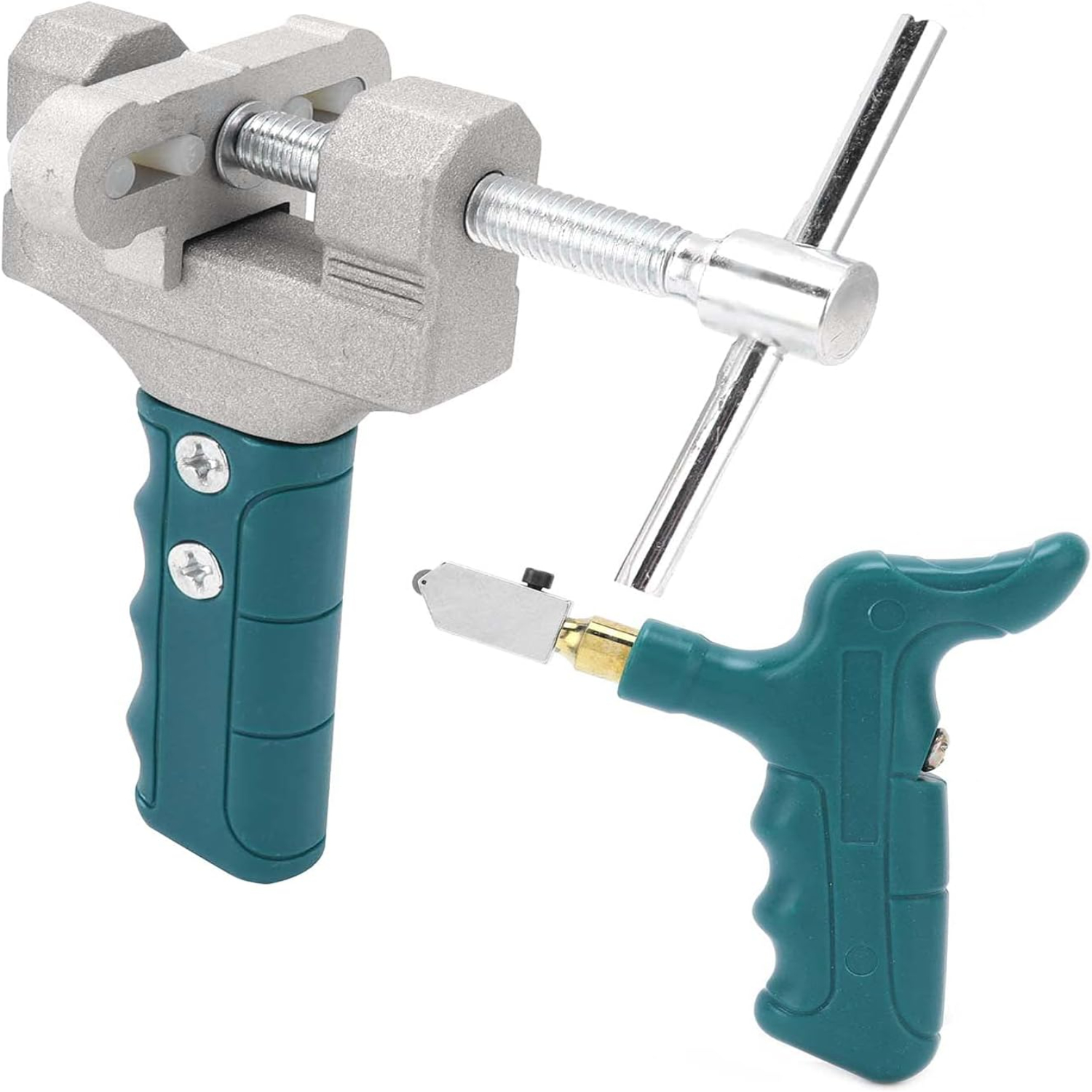 Handheld Portable Asixxsix Manual Tile Cutter - DIY Ceramic Tile Cutting Tool with Glass Breaking Plier for Glazed Tiles and Mir