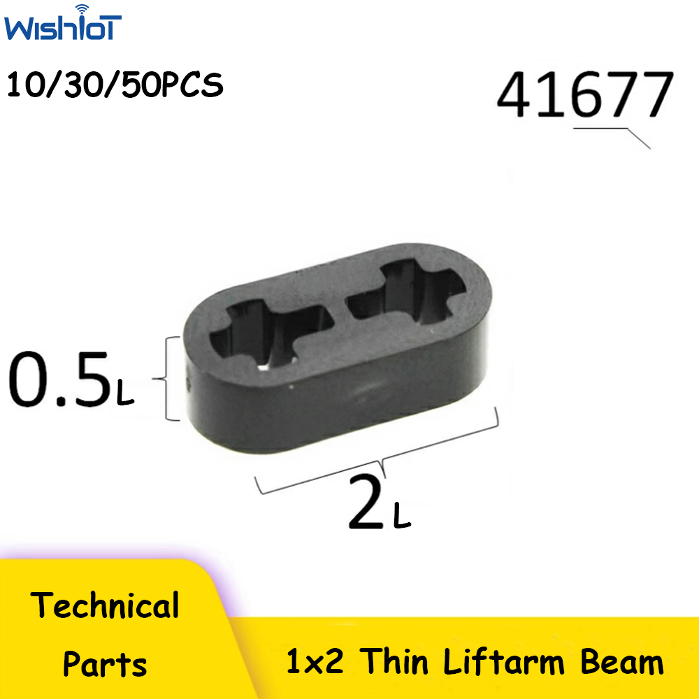 High-Tech Liftarm Beam 1 x 2 Thin Building Blocks Axle Holes Bricks Assemble DIY Small Particles 41677 44862 MOC Technical Parts