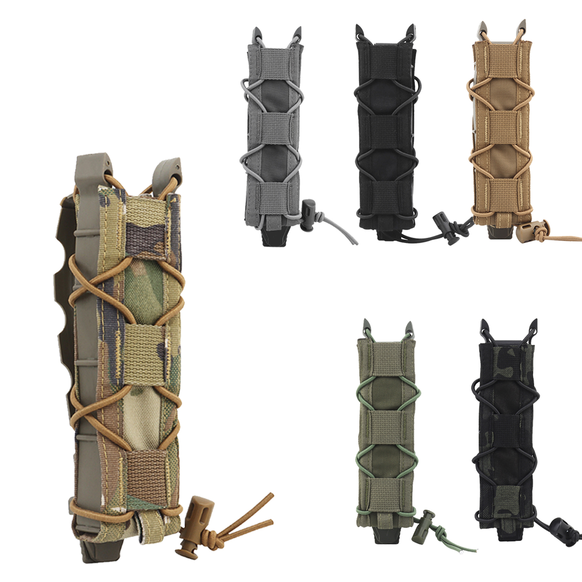 Tactical Single 9mm Magazine Pouch Mp7 Mp5 Quick Release Tiger Style Magazine Bag Suitable For Hunting, Airsoft Paintball Etc