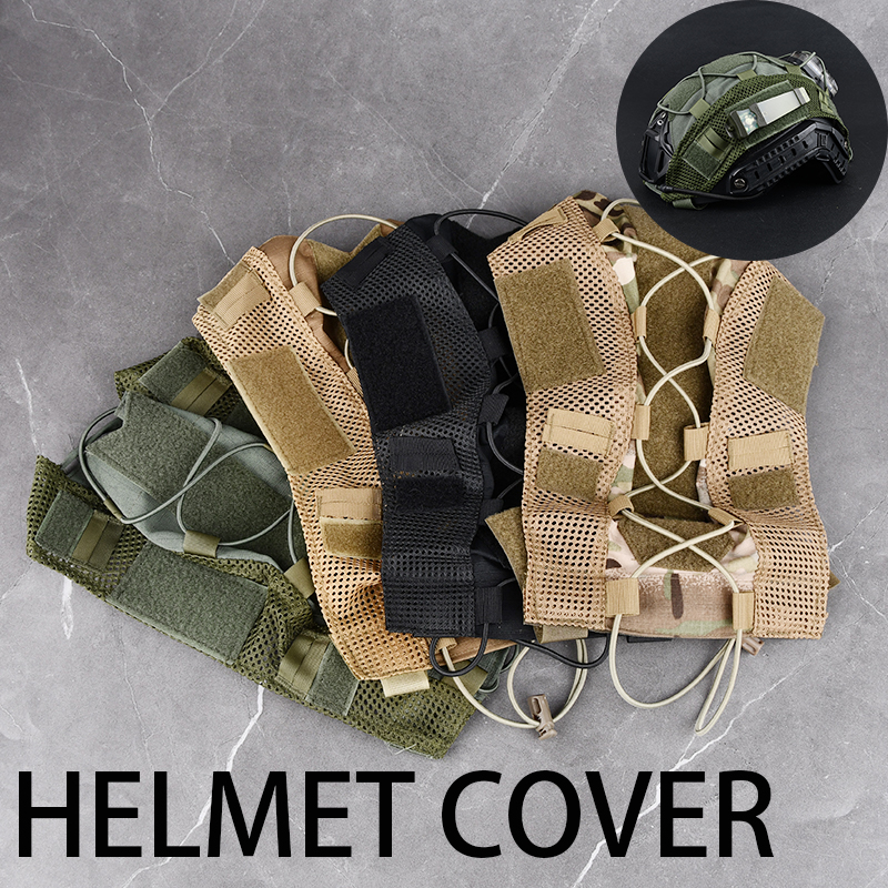 Tactical Mesh Helmet Cover For FAST HELMET Headwear Military Hunting Protective BK/DE/MC/OD