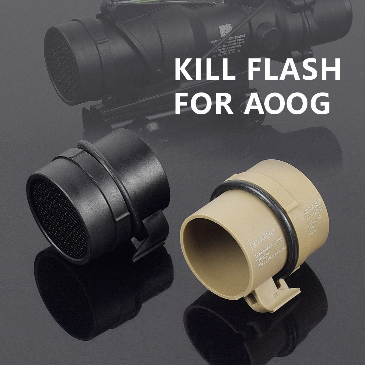Tactical AOOG Scope Killflash Plastic Mesh Cover Cap Front Lens Protector Anti-Reflection Honeycomb for Hunting Eyepiece Cover