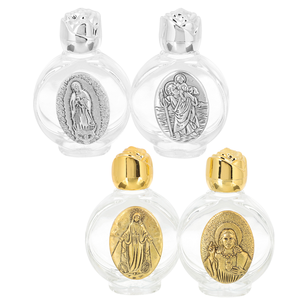 4 Pcs Holy Water Bottle Empty Blessing Bottles Perfume Dispenser Refillable Party Glass Container Clear