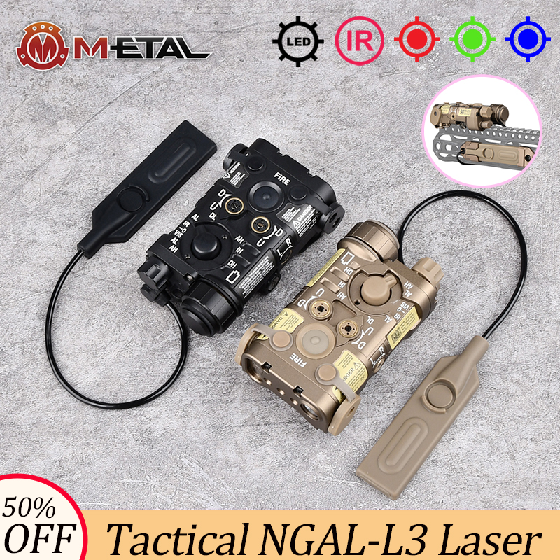 2025 wadsn Metal NGAL LA5C DBAL IR Aiming Red Dot Green Blue Indicator X300 X400V M300 M600 Flashlight Airsoft Accessory
